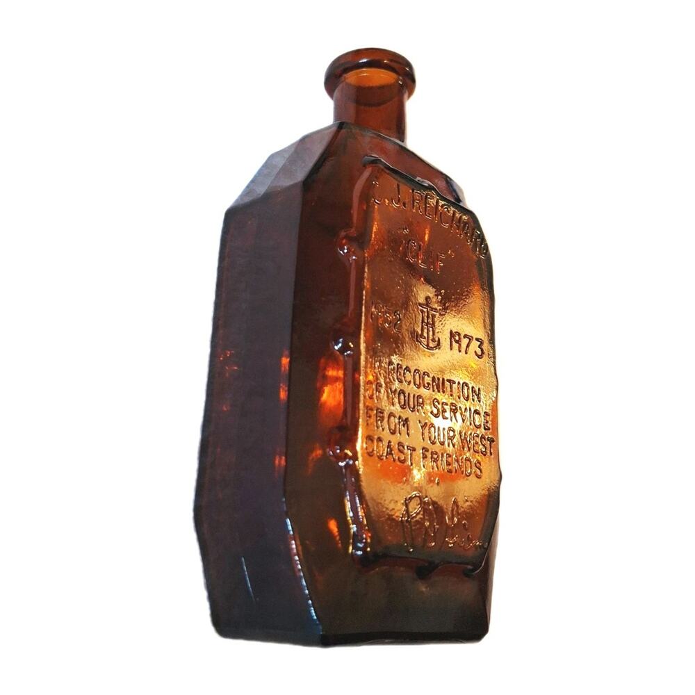 1 of 1 RARE 1952 Ball Corp Presentation Flask Glass Bottle CJ Reichard PD Griem